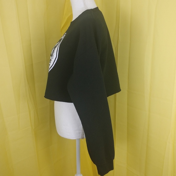 Civil Regime Graphic Print Cropped Sweatshirt M - Picture 4 of 8